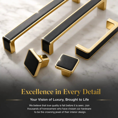 Sleek Black Gold Cabinet Pulls Five Pack With Matte Finish For Modern Kitchen Makeover Drawer Handles And Bathroom Vanity Swap That Brings Major Swag To Every Room