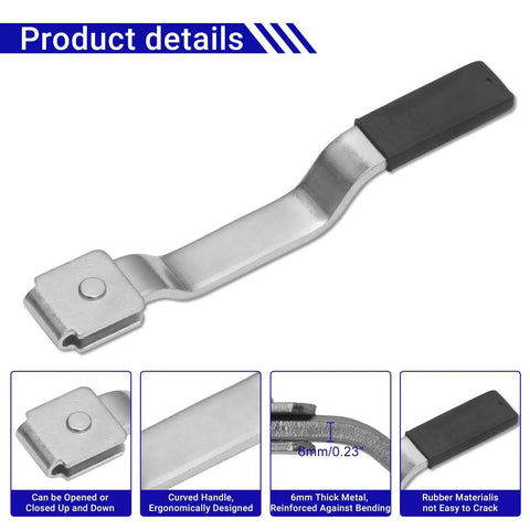 Heavy Duty Stainless Steel Shipping Container Door Handle Replacement 11.22 Inch Ultra Thick Solid Steel Construction, Rust Resistant