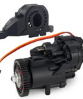 Beefed Up 2 Speed RC Crawler Transmission Gearbox With Servo Upgrade Kit, heavy-duty metal gears for TRX 4 and TRX 6.