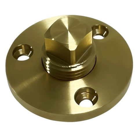 Garboard Drain Plug Kit For 1 Inch Hole, Boat Transom Scuttle Plug With 2 Inch Flange, Cast Copper Marine Plug Assembly for Leakproof Performance