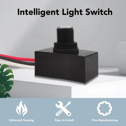 Exterior Dusk To Dawn Photocell Sensor With Auto On Off For Outdoor Lights Photoelectric Control Switch Weatherproof Compact Disc