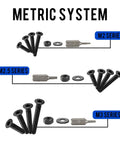 Beefy Torx Countersunk Screws Set with M2 M2.5 M3 Bolts Nuts and Washers Flat Head Star Drive Machine Screws Grade 10.9