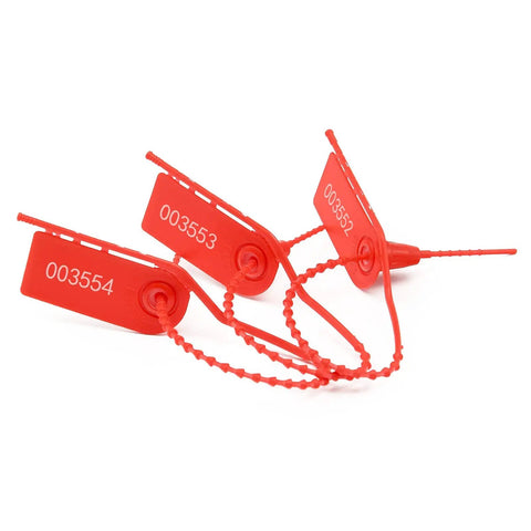 Plastic Tamper Seals Set Of 100 Pull Tight Security Seals With Breakaway Tags Numbered Zip Ties Self Locking Disposable For Fire Extinguishers