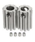 Two Pack 10 Tooth Pinion Gear 6mm Bore 304 Stainless Steel 20 Degree Pressure Angle Universal Mod 1 For Spur Rack And RC Car Or Truck