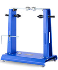 Front view of Motorcycle Wheel Balancer and Truing Stand for Bikes DIY Friendly Heavy Duty Tire Balancer with Adjustable Truing Pointer Steel Axle Built In Level Perfect for Sport Dirt and Street Bikes