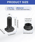 Beefy M5x12mm T Slot Bolts 16 Pack Drop In Hammer Head With Hex Flange Nuts T Bolt Stud Sliding Screws For 20 Series Aluminum Black