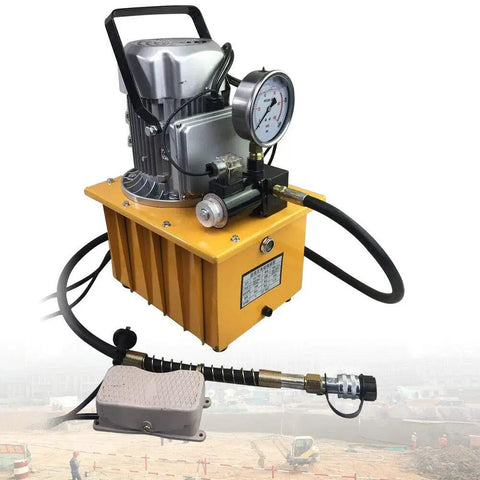 Top Level 7L Electric Hydraulic Pump Delivers Killer 750W Performance At 110V With Rock Solid Construction And Crisp Pedal Solenoid Valves For Slick Operation Handling Up To 70 Mpa Pressure While Includes An Extra Long 1 8 M Oil Hose For Easy Use