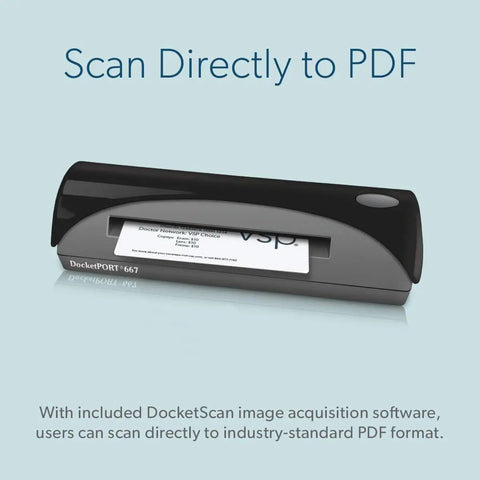 Ultra Compact Card Scanner DP667 For Quick USB Powered On The Go Straight To PDF Scanning About The Size Of A Stapler No Outlet Needed