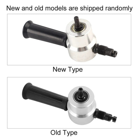 Prof Nibbler For Drill 160a Hand Sheet Metal Cutter Saw with new and old attachment types for precision work on ductwork.