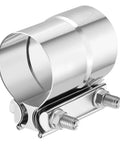 2.5 Inch Exhaust Lap Joint Band Clamp Stainless Steel 304 For Pipes Mufflers Catalytic Converters 1 Piece Easy Install Heavy Duty Clamp