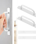 2 Pack Self Stick Adhesive Cabinet Handles No Drilling Instant Pull Handles for cabinets, doors, aluminum alloy, rust resistant
