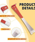 Beekeeping Hive Tools Set Pro Grade With Stainless Steel J Hook And L Hook Frame Lifter for hive maintenance, highlights tools.