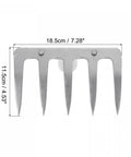 5 Teeth Garden Rake Head Made From Galvanized Manganese Steel, Heavy Duty Metal Rake Head For Yard Work, dimensions 18.5x11.5 cm