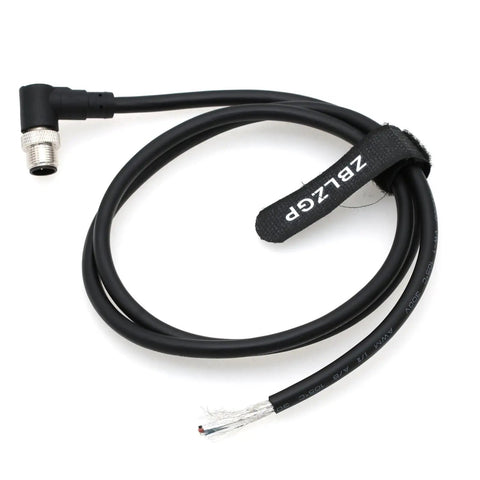 M12 4 Pin Sensor Actuator Connector Right Angle Aviation Cable Socket for Automation Control and Fieldbus Modules IP67 Rated