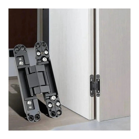 Top Shelf Stainless Steel Self Closing Door Hinges For Furniture And Wood Doors Built Like A Tank With Smooth As Butter Glide Mechanism, black hinges displayed.