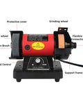 Badass Mini Bench Grinder With Variable Speed Up To 10000 RPM And Flexible Shaft Kit, features labels for parts like grinding wheel and speed control.