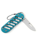 7-In-1 EDC Pocket Knife Multitool for Keychain Quick Fixes, Outdoor Gear, and Daily Tasks, Blue with mirror blade