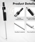 Stainless Steel Brake Pad Thickness Gauge Pen Style Brake Measure Tool No Hassle Wear Check For Garage Crews And Home Mechanics Quick Calibrated Scale with precise measurement scale.