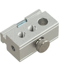 Super Slick Silver Aluminum Camping Table Clip Slider Igt Compatible Multi Hole Adapter for 6Mm 8Mm and Quarter Inch gear mount.