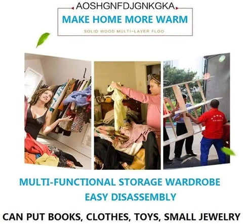 Heavy Duty Portable Wardrobe With Steel Pipe Cloth Closet Organizer Hella Durable Easy Assemble Clothes Rack For Bedroom Extra Storage Space 200 X 45 X 170 Cm