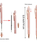 Set Of 12 Rose Gold Motivational Quote Pens With Screen Touch Stylus Snarky Office Scripture Ballpoint Pens In Black Ink diagram