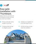 Game Changing Solar Automatic Gate Opener Designed For Heavy Duty Outdoor Chain Link And Wood Gates Up To Sixteen Feet With Slick Remote Controller Full System Kit installation process with home and gate.