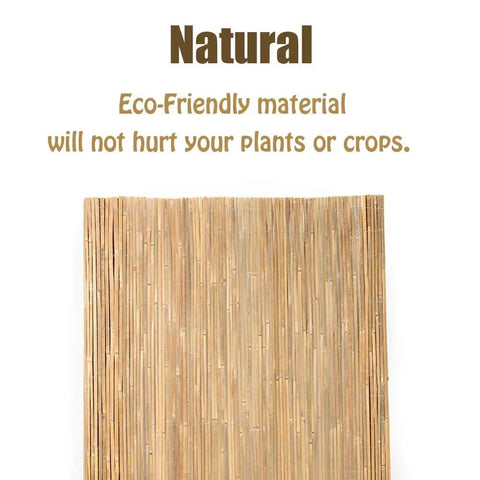 Natural Bamboo Slat Screening for Privacy and Wind Protection, eco-friendly bamboo fence panel roll, vertical view