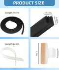 APPLIANCEMATES dishwasher door seal kit: black gasket coil, black U-channel, white strip, beige splash shield.