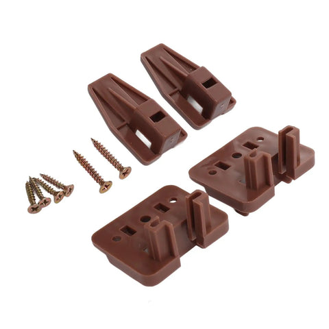 10 Pack Drawer Track Guides And Glides Kit with plastic center and bottom mount slides, replacement screws shown