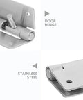Detachable Stainless Steel Cabinet Door Hinges Set Of Two Dope Concealed Hidden Mount Hinges For Kitchen Cabinets Vanity Units And Furniture Easy Detach Design Durable Rust Resistant Multiuse, stainless steel door hinge close-up