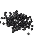 Pack of 100 Black Top Hat Style Rubber Grommets for Tattoo Machines Armature Bar Nipples a Bar Step Bushings One Eighth Inch Inner Diameter