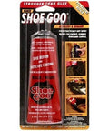 Black Shoe Repair Adhesive For Leather Rubber Vinyl And Canvas Waterproof Permanent Sealant That Fast Fixes Tears, Rebuilds Soles, And Protects Your Kicks With Easy, Long Lasting Repair in product packaging.