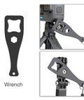 Universal Long Thumb Screw Set For Action Cameras, 4 Pack With Wrench, Rustproof And Durable Replacement For GoPro shown with wrench