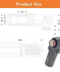 Product size diagram of Heavy Duty Tough As Nails 90 Degree 350 Amp Single Core Plug for Electric Vehicle Battery.