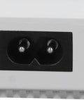 Solid Mini Ups With Six Thousand Mah Battery To Keep Your Wifi Router And Modem Running Smooth Through Power Blackouts And Internet Downtime Without A Hitch At Home Or Office power input socket close-up.