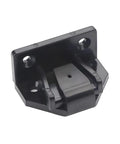 Rock Solid Adjustable Push Fittings For Panel Frames Black Makrolon Brackets, sturdy wall mount fitting, handles 20kg, side view.