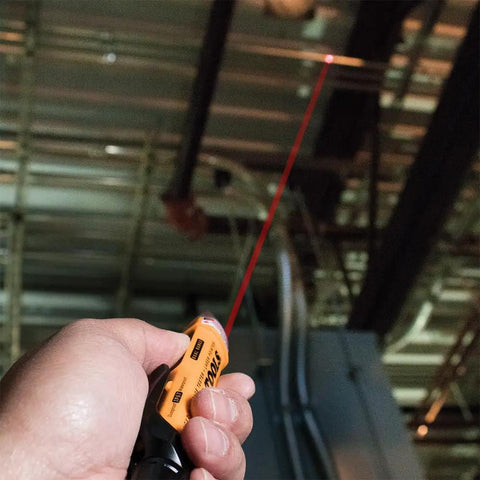 Person using NCVT5KIT Electrical Test Kit With Dual Range Non Contact Voltage Tester Laser Pointer And GFCI Receptacle Tester