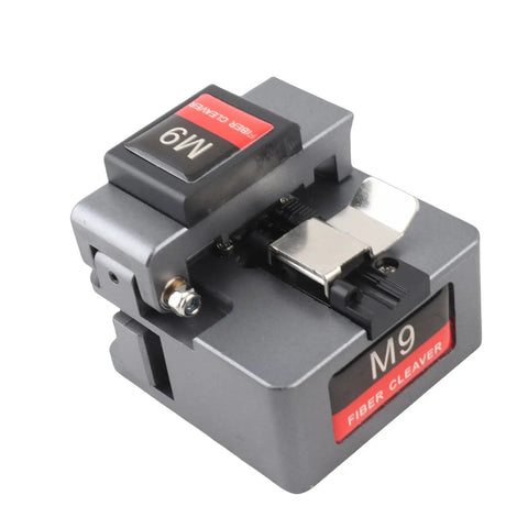 Cloimei High Precision Optical Fiber Cleaver Automatic Return System Tungsten Steel Cutter V-Groove for splicing fiber optic cable installations, compact tool.