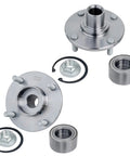 Pair Front Wheel Bearing Hubs Assembly For Ford Focus 2000-2011 4 Lug Bolts ABS Encoder Front Left And Right Beefed Up Replacement Kit