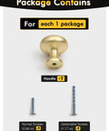 2 Pack Brushed Gold Cabinet Knobs Set Vintage Retro Drawer Pulls For Kitchen Cabinets Cupboard Bathroom Dresser Zinc Alloy Hardware Handles Durable Easy Install Old School Charm; includes knob and screws.