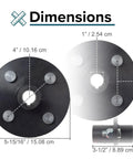 Badass Rear Wheel Hub With One Inch Bore And Quarter Keyway For Go Kart Atv Quad Trike Steel construction with dimensions detailed.