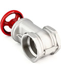 304 Stainless Steel Gate Valve 4 Inch NPT Female Rotary Sluice Valve With Wheel Handle For Water Oil Gas Built Tough Full Bore Sealing