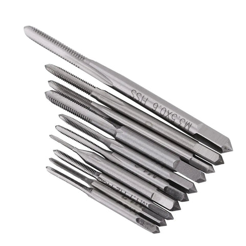 Mini Hand Taps Set M1 To M3.5, 10 Pcs Micro Tap And Die Kit With Screw Extractors, Metric Thread Tapping Tools