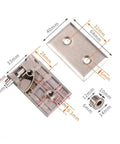 Beefy Zinc Alloy Glass Hinge Connector For Shower Door To Glass Corner Clamp Fixed Panel Mount Fit 5 To 8mm Glass dimensions