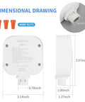 Ceiling Occupancy Motion Sensor Switch For High Bay Fixtures, 360 Degree PIR Auto On Off Lighting, dimension drawing shown