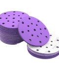 Get Ready To Polish Like A Pro With This Awesome 100 Piece 6 Inch Wet Dry Hook And Loop Sanding Discs Assortment Featuring 320 Grit Plus Many More For Wood Drywall And Metal Projects That Suck Less: Purple 6-inch sanding discs, aluminum oxide, ideal for smooth sanding.