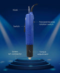 Smooth Operating Corded Electric Screwdriver Featuring Adjustable Torque And Ergonomic Non Slip Grip For No Sweat Drywall Repairs And Quick Furniture Assembly Jobs, showing grip, switch, and torque adjustment.