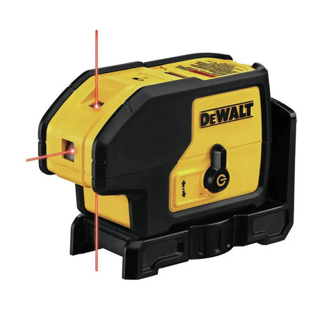 Self Leveling Line Laser With Three Red Beams, 1/4 Inch At 100 Feet Accuracy, Magnetic Pivot Mount For Metal Surfaces, DW083K