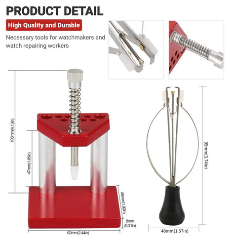 Pro Watch Repair Tool Kit With Hand Removal And Hand Press DIY Watchmaker Essentials for Adults Unisex Modern Style
