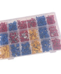 Check Out This Awesome 1200 Piece Quick Connect Terminal Kit With Durable Copper And Tinned Plating For Easy Electrical Rezzos And Solid Wire Fixes That Actually Hold Up Under Pressure., 1200-piece terminal kit in plastic box with red, blue, and yellow crimp connectors